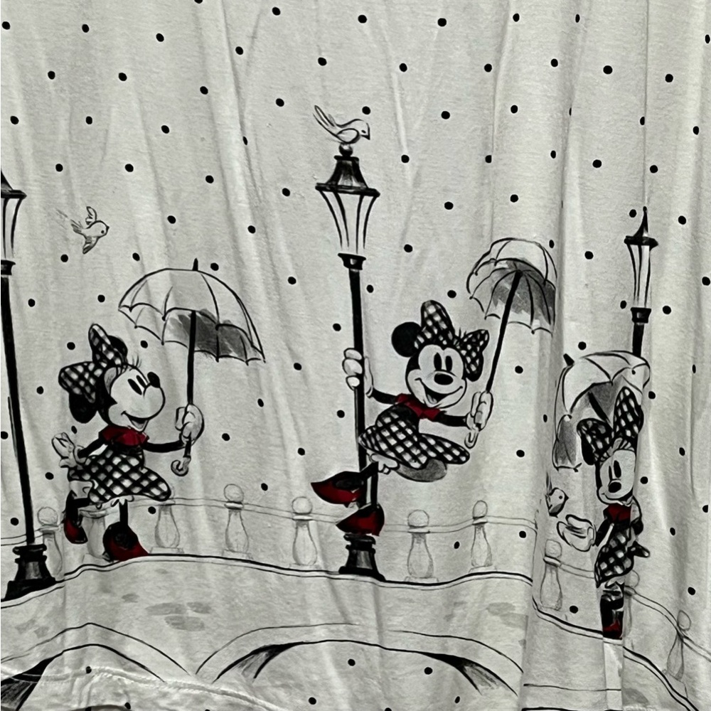 DISNEY PARKS MINNIE MOUSE SINGING IN THE RAIN POLKA DOT TOP